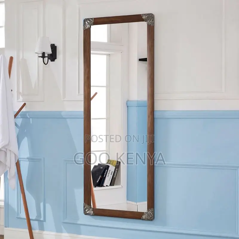 Home Standing Mirror;Tall Full-Body Dressing Mirror With Wood Frame