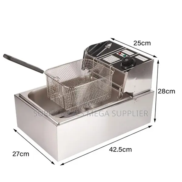 6l Single Tank Stainless Steel Electric Deep Fryer for Restaurants Use