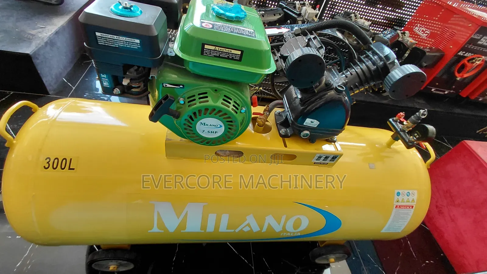 Milano Italia 300l Fuel Powered Air Compressor.