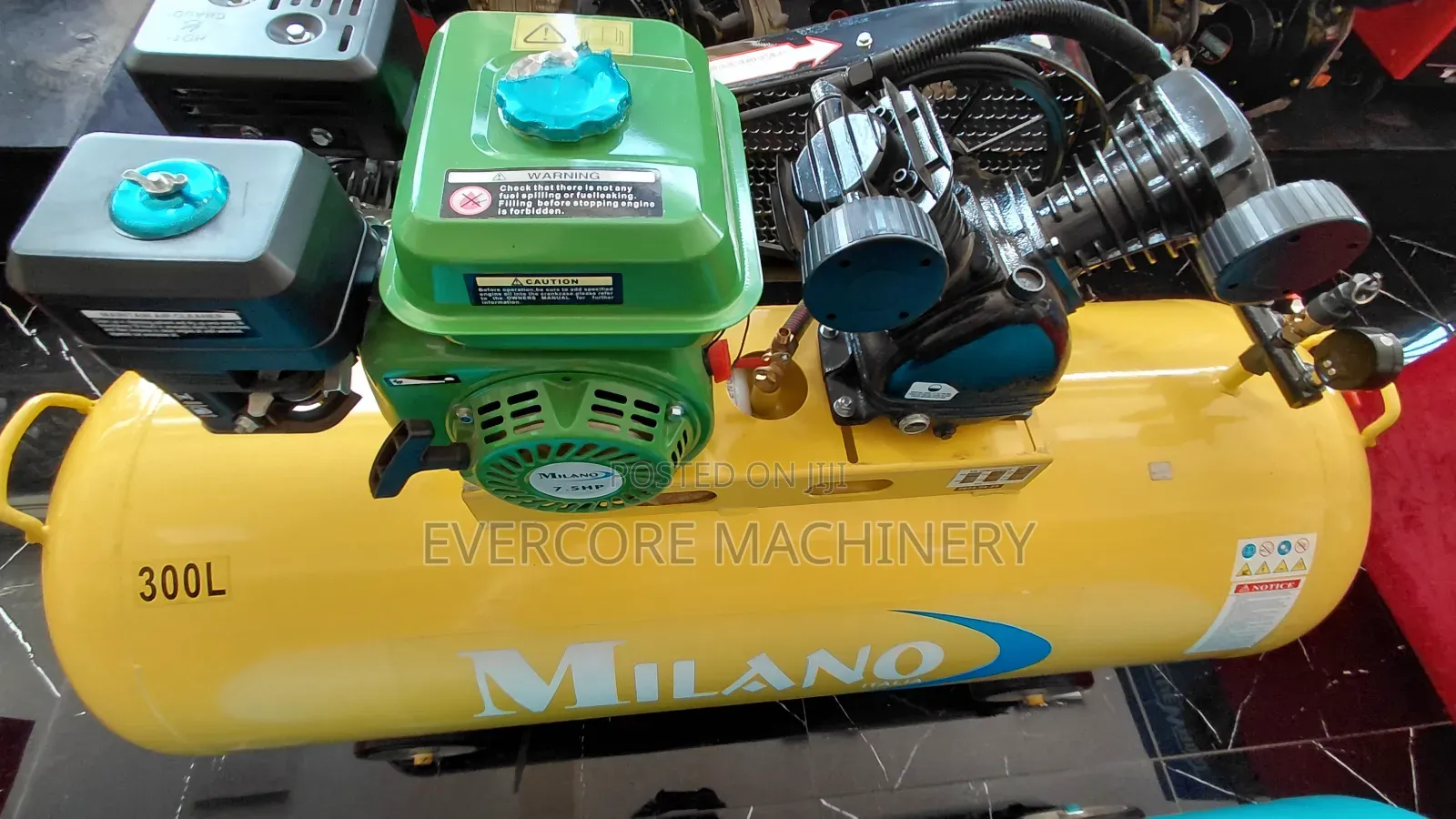 Milano Italia 300l Fuel Powered Air Compressor.