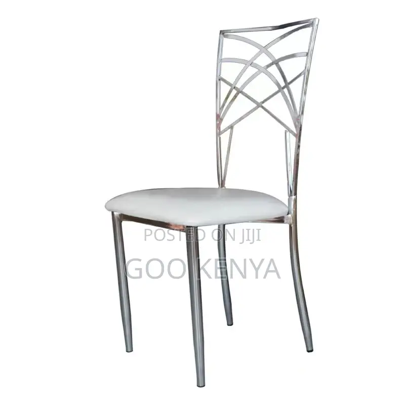 Outdoor Chair; Elegant White Garden Chair With Gold Legs