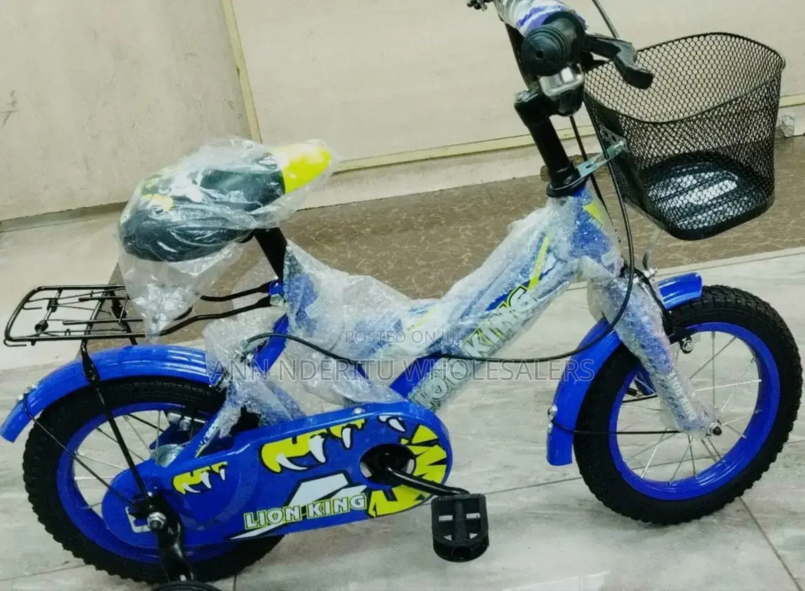 Blue Size 12 Bike With Trainer Wheels