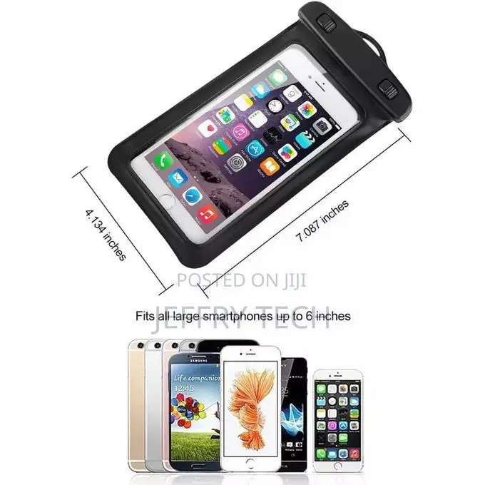 Waterproof Phone Pouch 2 Pack, 7 Inch Ipx8 Waterproof Phone Case For