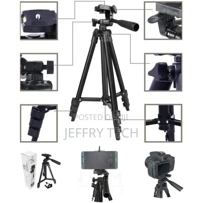 Portable Tripod. Tripod for Mobile and Camera - Lightweight Aluminum -