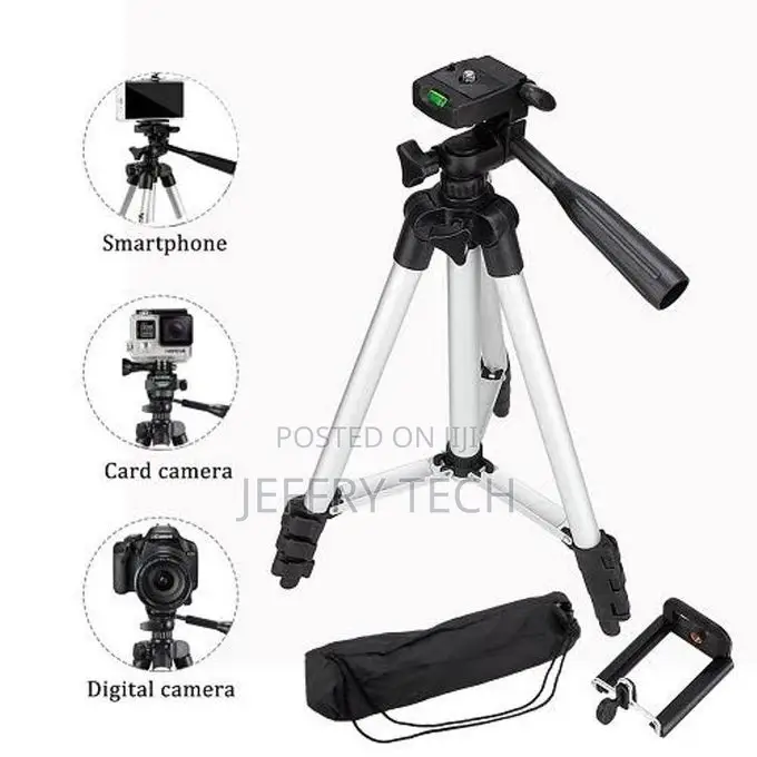 Portable Tripod. Tripod for Mobile and Camera - Lightweight Aluminum -
