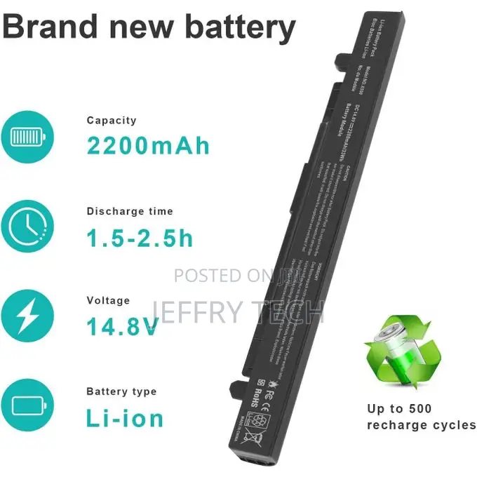 Laptop Battery for Asus A41-X550 A450 P550 F550 R510 X450 X550v