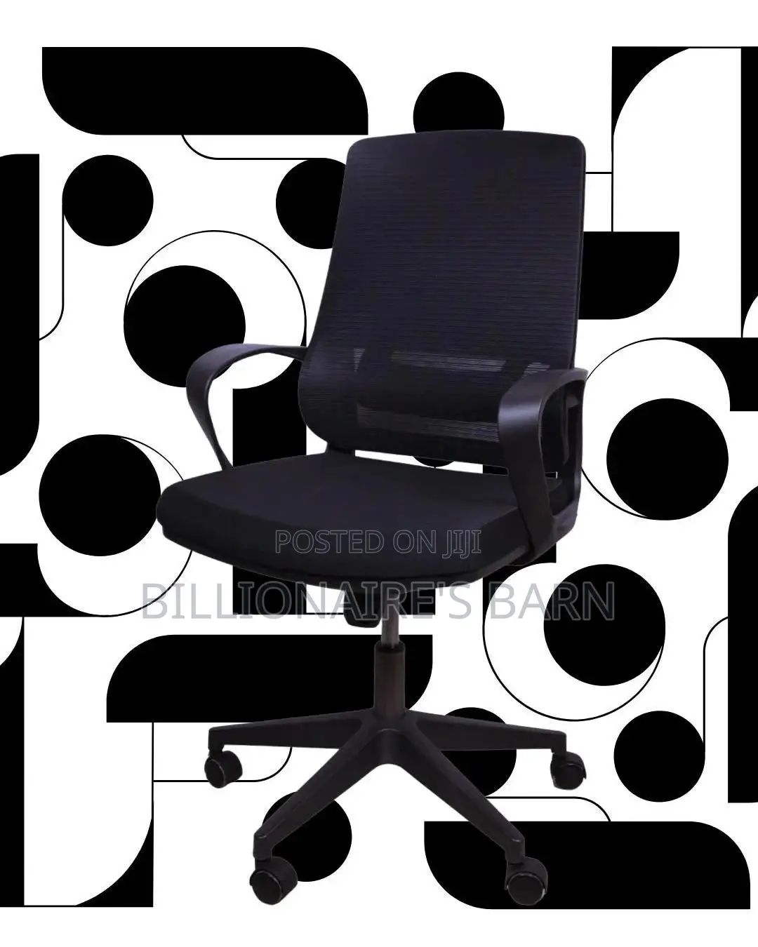Black Ergonomic Mesh Office Chair (Breathable) — Restocked!