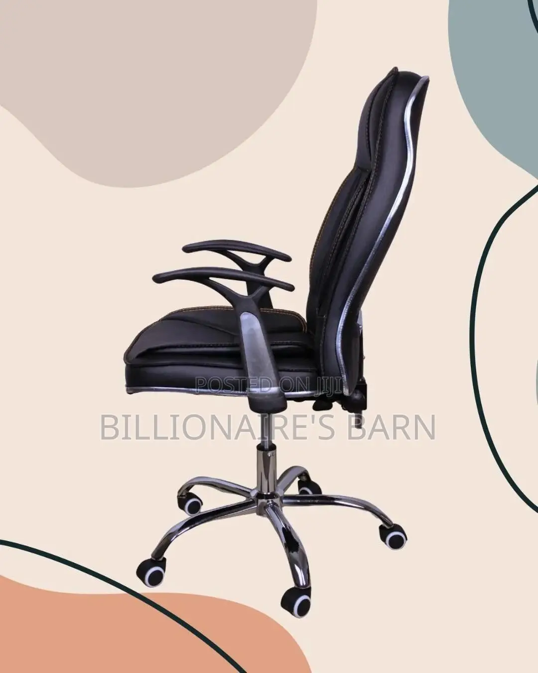 Minimal Executive Leather Office Chair — Easy To Clean
