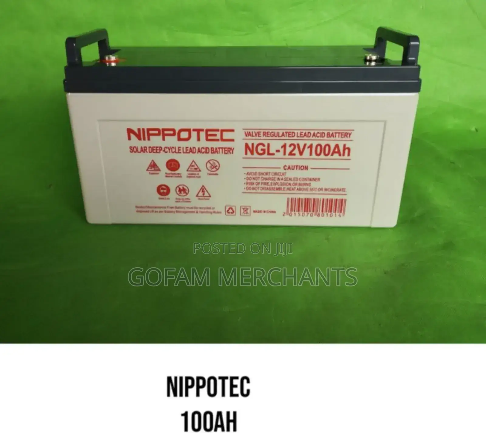 Nippotec 100ah Solar Deep Cycle Lead Acid Battery