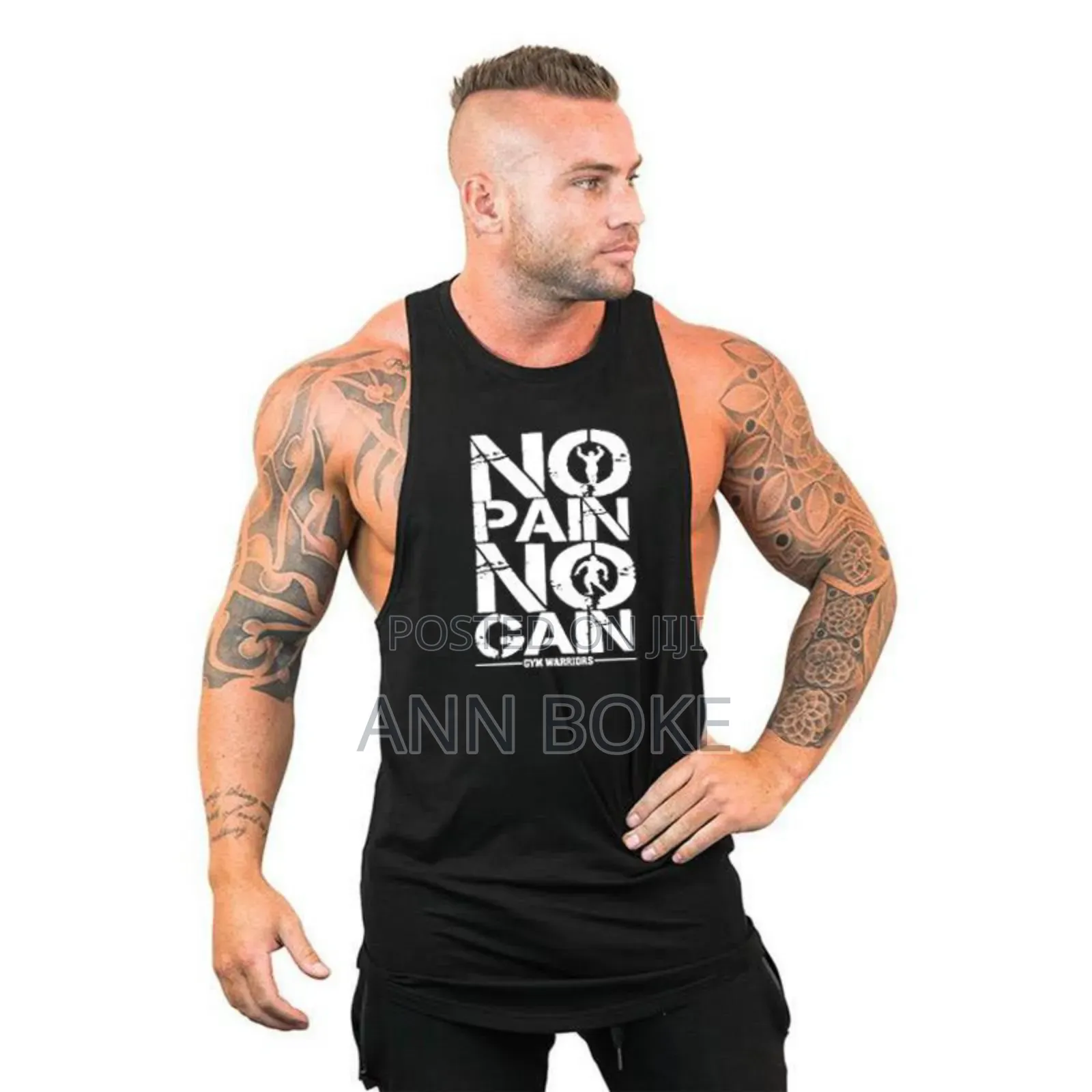 No Pain No Gain Gym Vests Pure Cotton Perfect for Gym