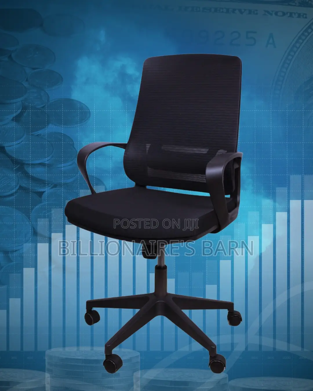 Black Ergonomic Mesh Office Chair (Comfy) — Restocked!