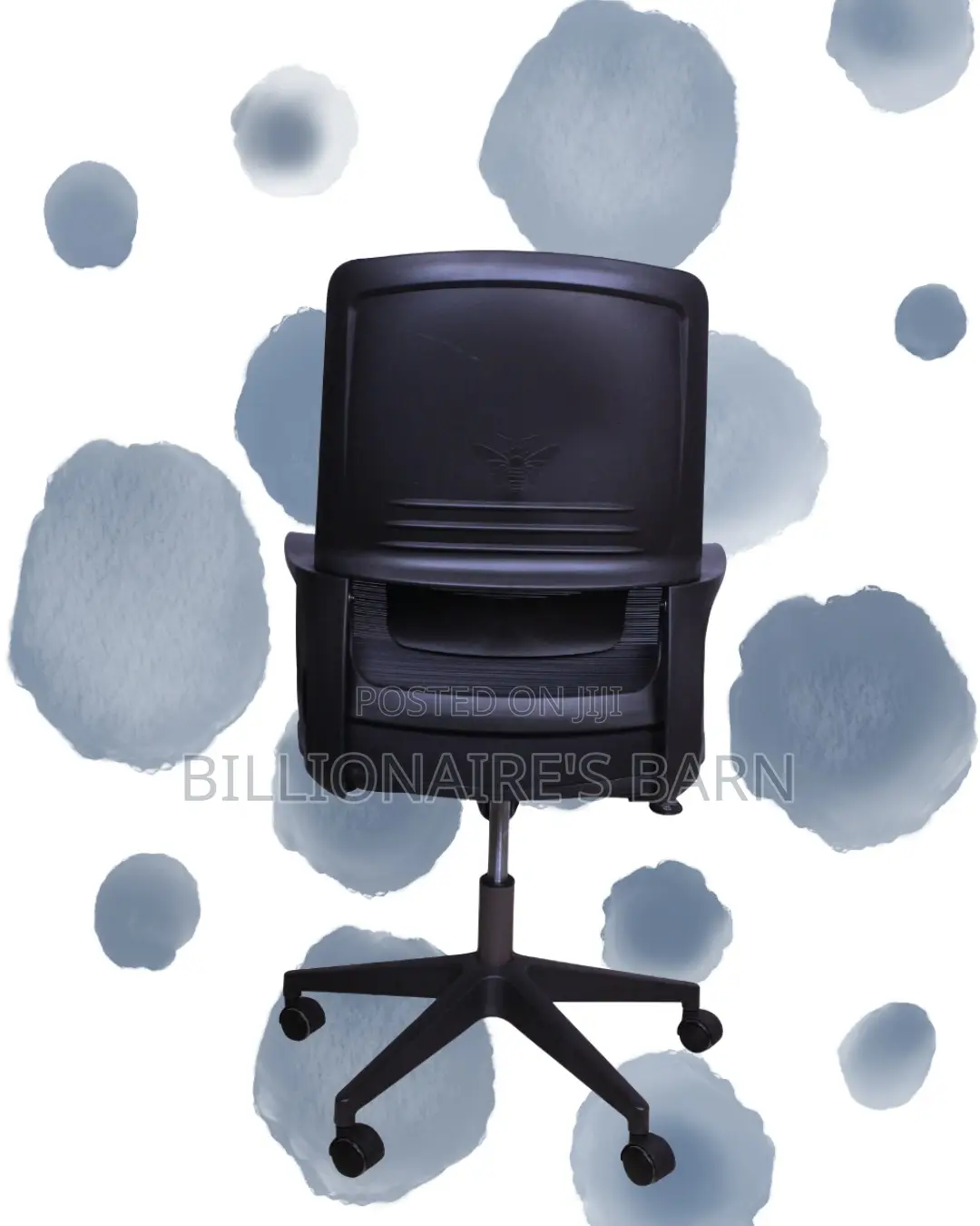 Black Ergonomic Mesh Office Chair | Quiet-Roll Swivel Base