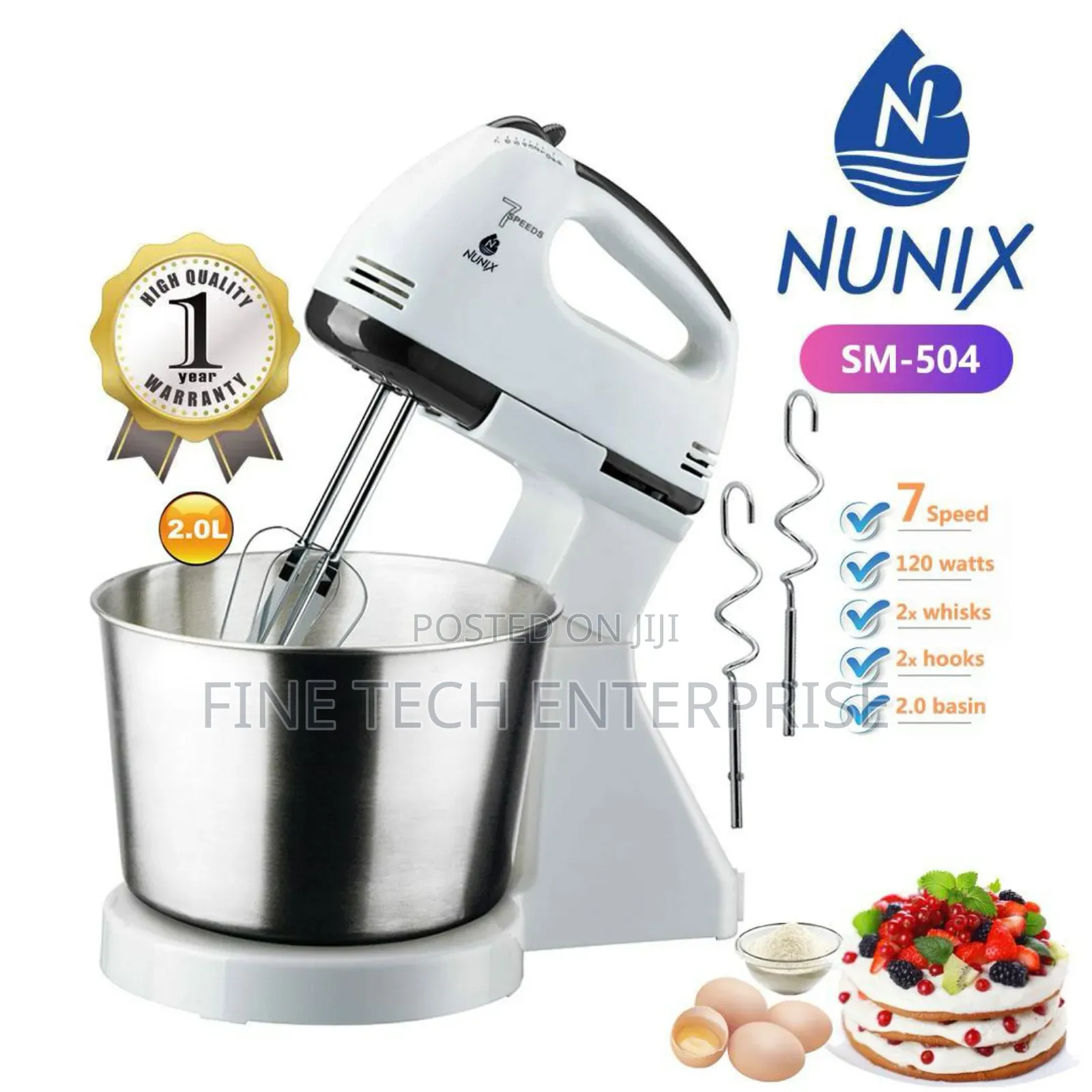 Nunix Stand Mixer With Bowl