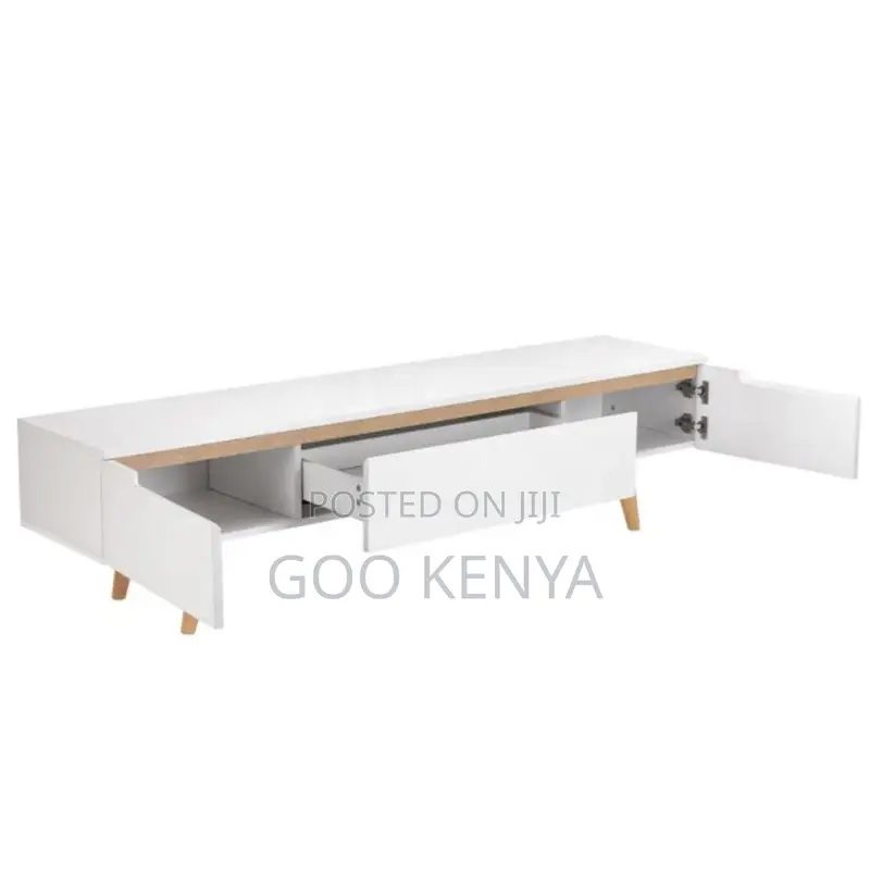Home Tv Cabinet; Wooden Tv Sideboard With Storage Compartments