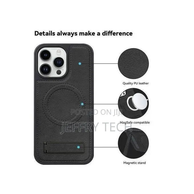 Mixxi Leather Stand Case With Magsafe for iPhone 12 Pro Max