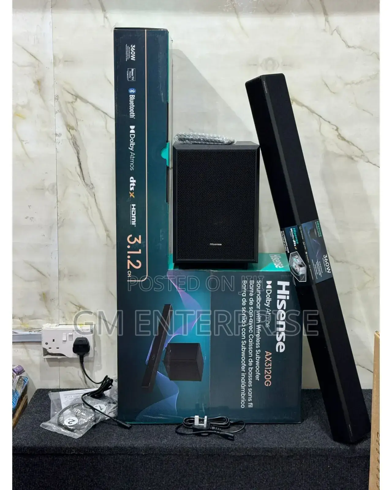 *Hisense Soundbar 360w 3.1.2 Channel Soundbar Ax3120