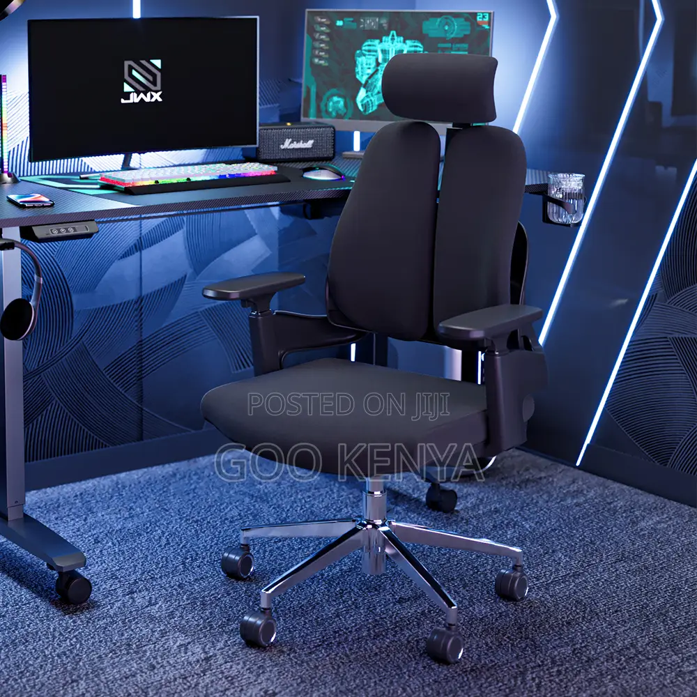 Office Chair; Black Executive Ergonomic Chair With Armrests