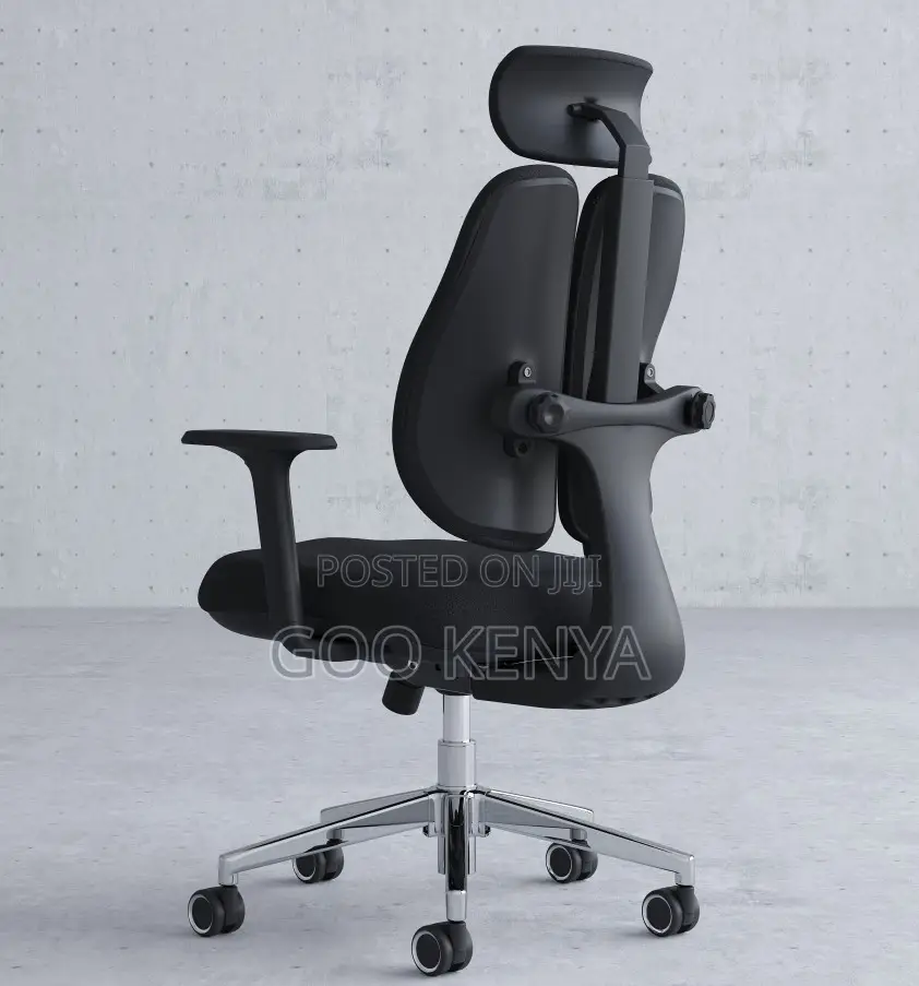 Office Chair; Black Executive Ergonomic Chair With Armrests