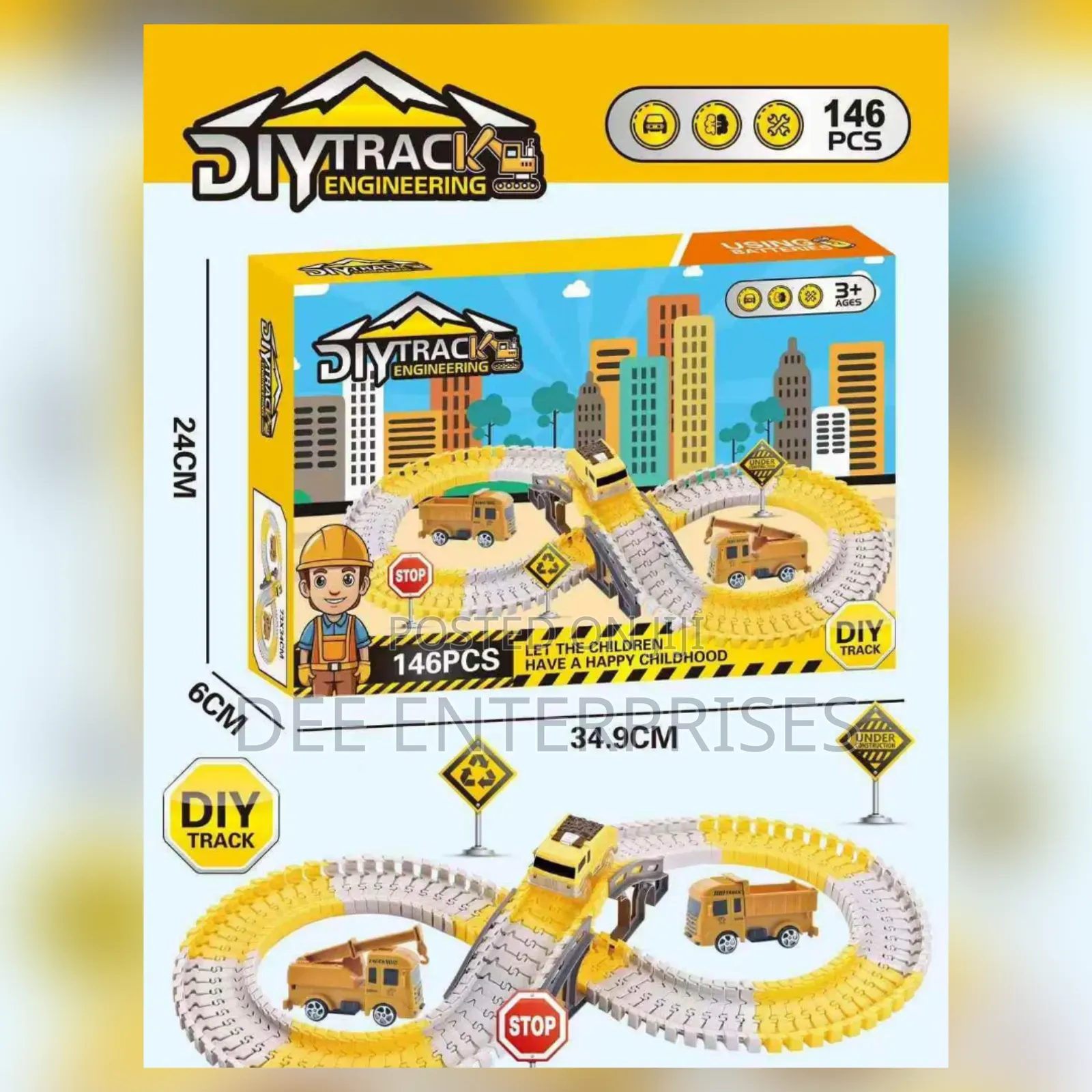 Construction Race Tracks for Kids