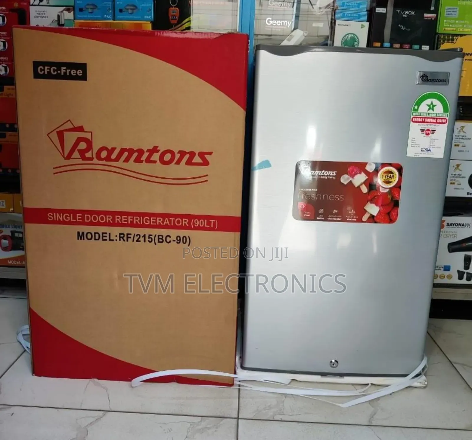 90 Liters Single Door Direct Cool Fridge, Silver- Rf/215