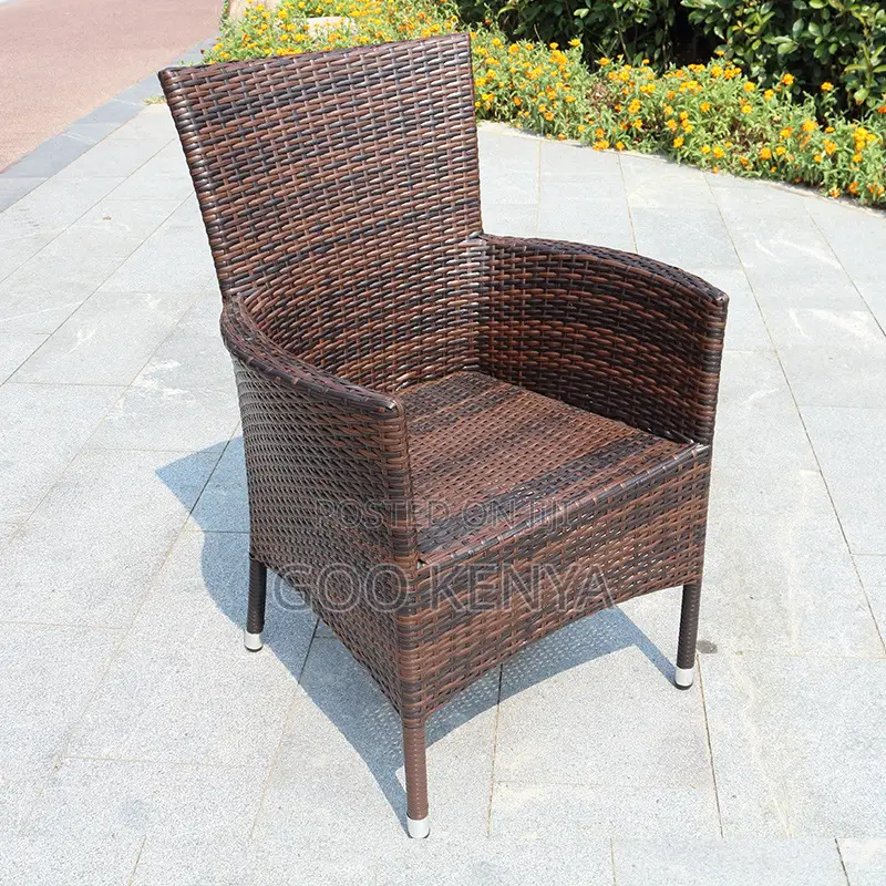 Outdoor Dining Set; 4-Piece Outdoor Rattan Dining Set With Glass Table