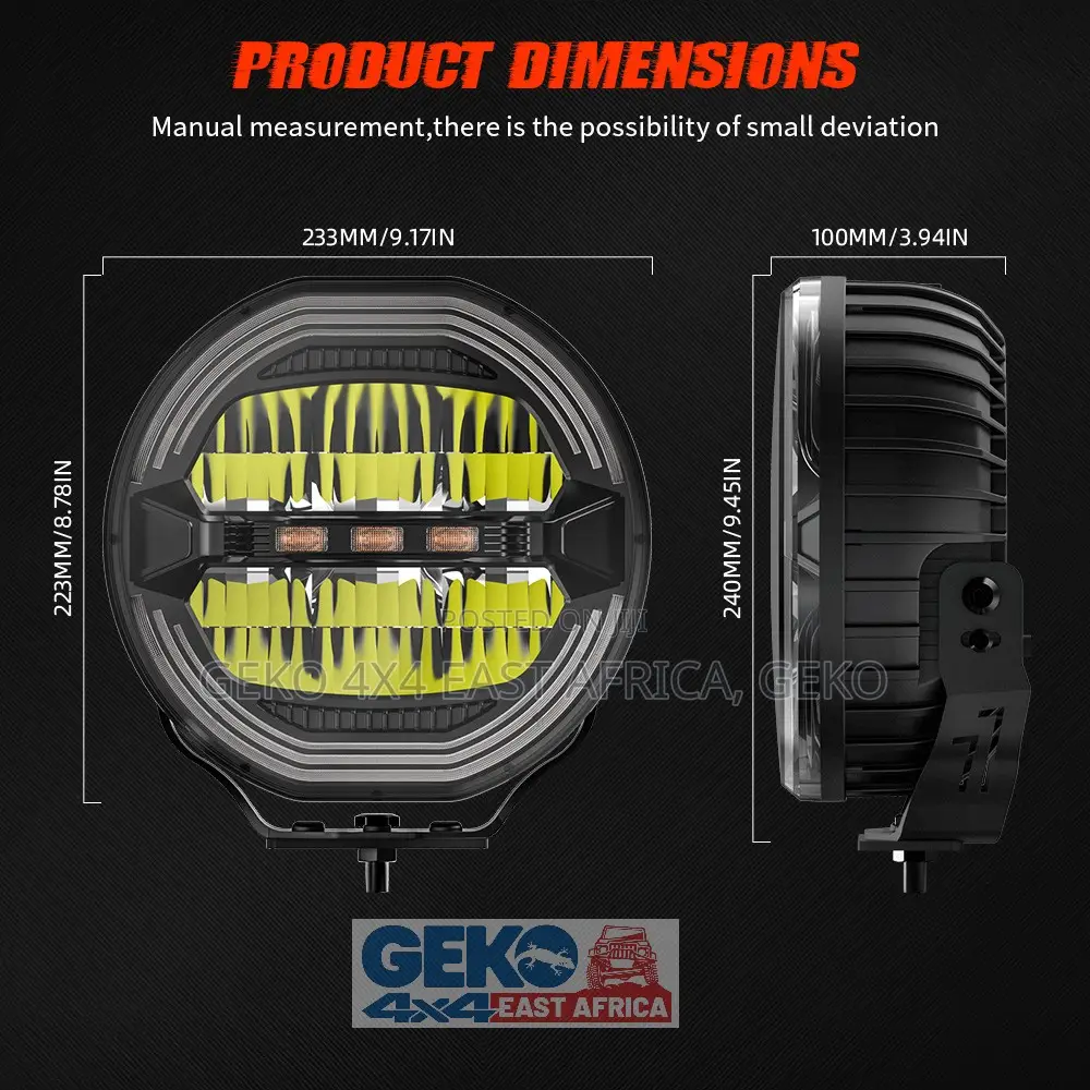 Brightest Anti Glare 120w Overland 9 Inch Spotlights (Pair)