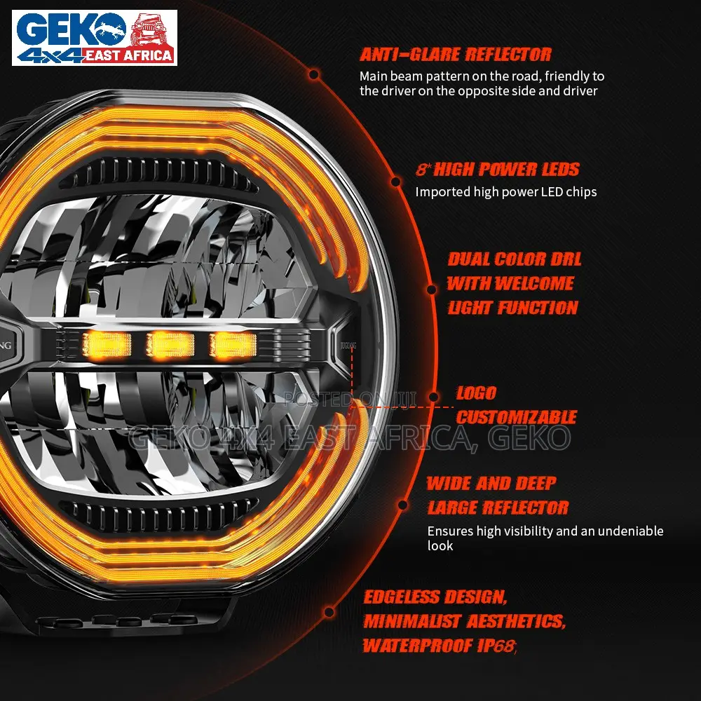 Brightest Anti Glare 120w Overland 9 Inch Spotlights (Pair)