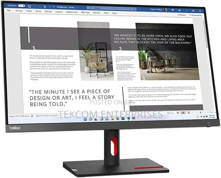 Lenovo S27i-30 FHD Monitor // S27i-30 Thinkvision Monitor