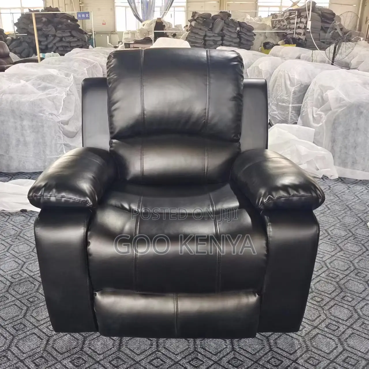 Home Sofa; One-Seater Recliner Sofa in Leather Finish