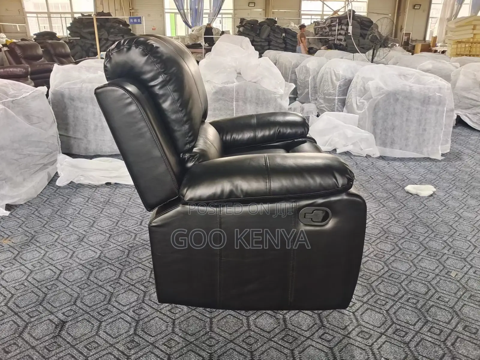 Home Sofa; One-Seater Recliner Sofa in Leather Finish