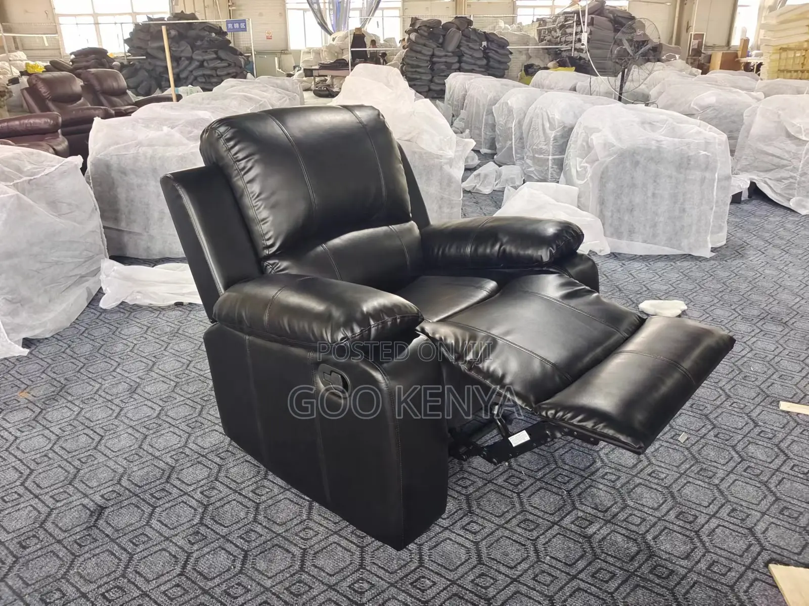 Home Sofa; One-Seater Recliner Sofa in Leather Finish