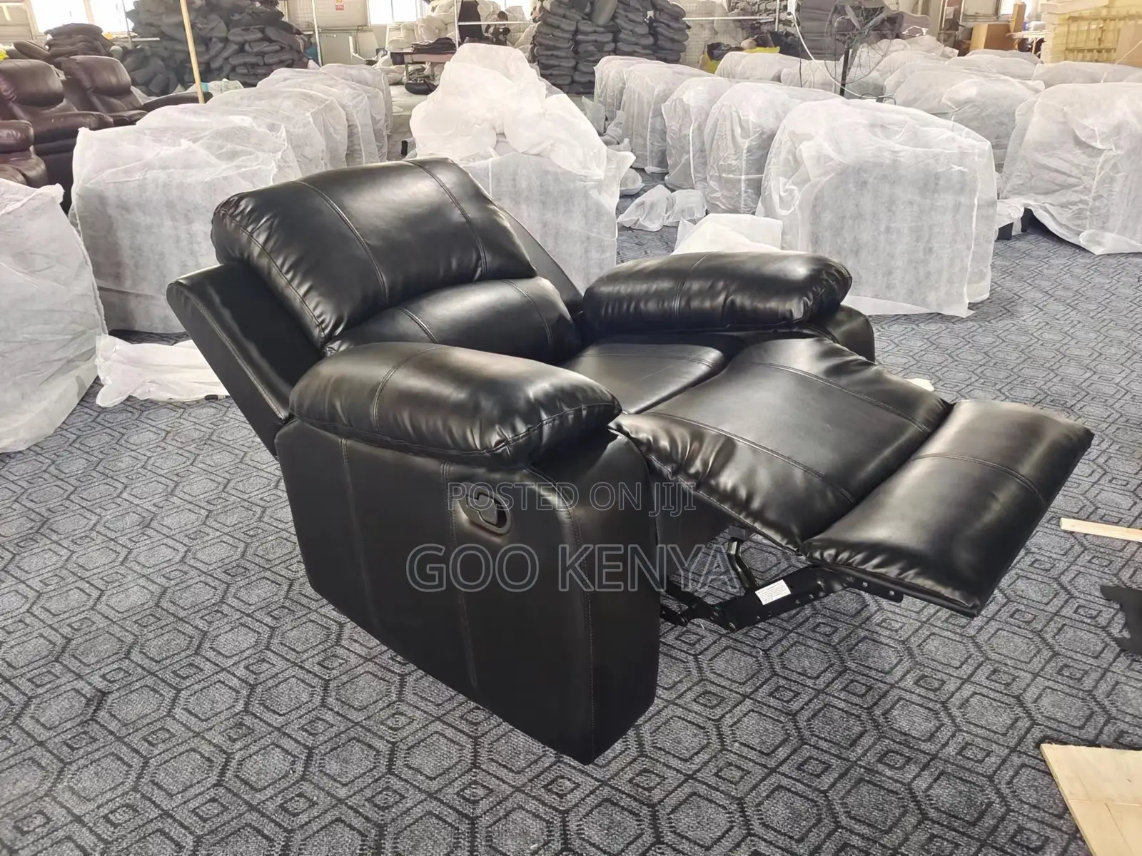 Home Sofa; One-Seater Recliner Sofa in Leather Finish