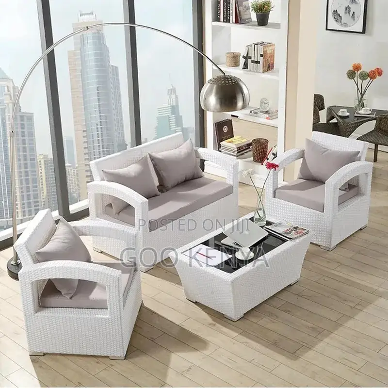 Garden Set; Rattan Patio Lounge Furniture With Cushioned Seats