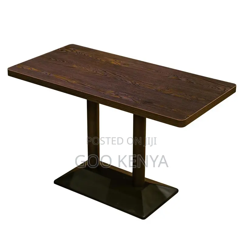 Home Dining Table; Marble and Wood Dining Table With Sturdy Base
