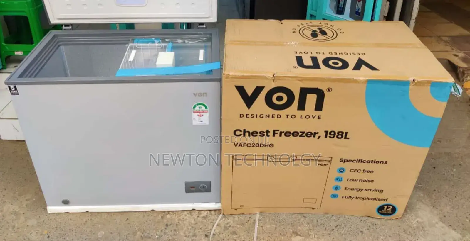 Von Chest Freezer 198litres