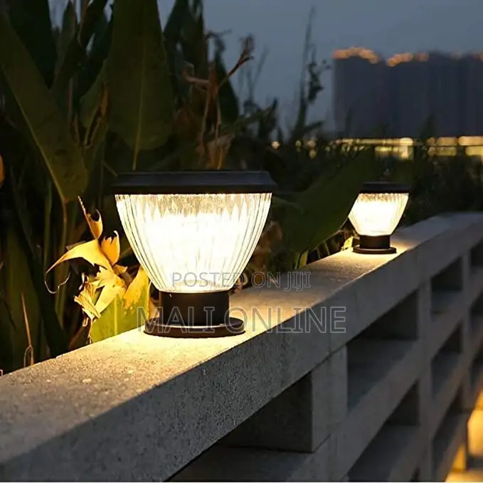 Led Outdoor Post Light Solar Pillar Gate Lamp Waterproof Garden Lanten