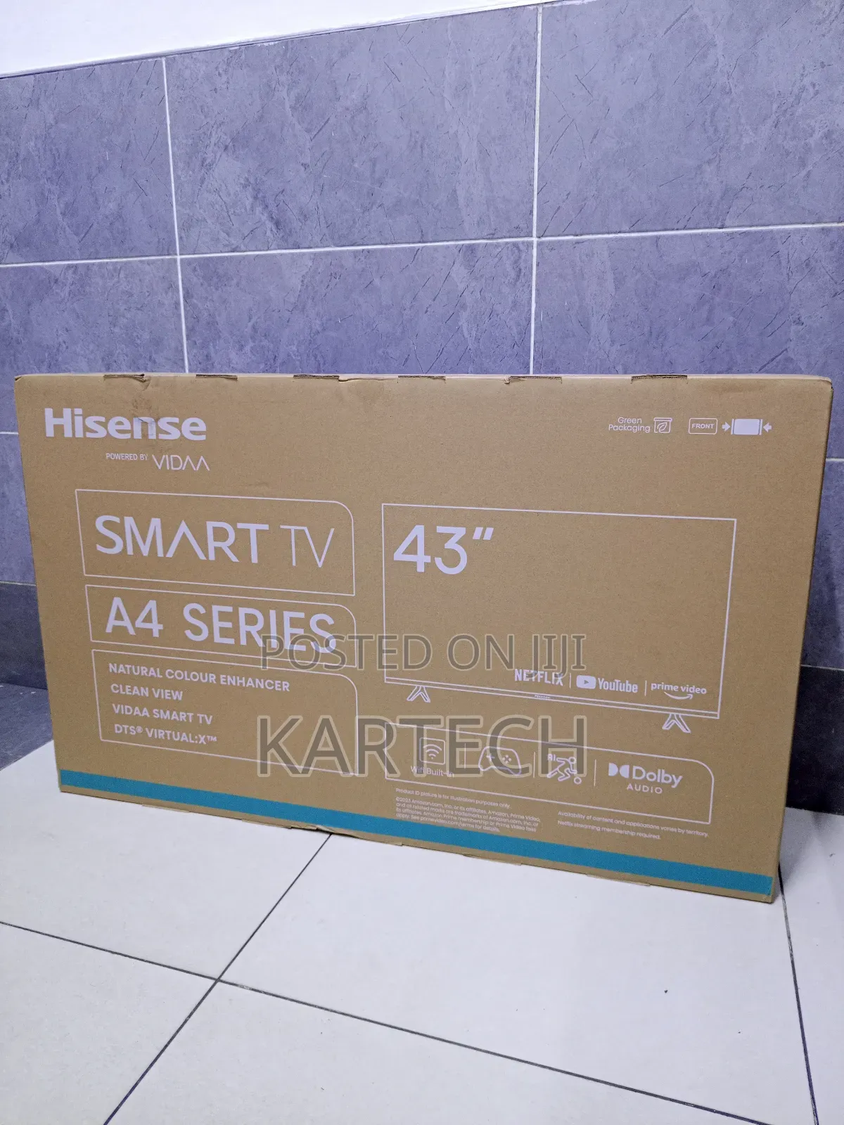 Hisense 43′′ Smart Tv (43a4k) Full Hd, Vidaa With Youtube, Netflix