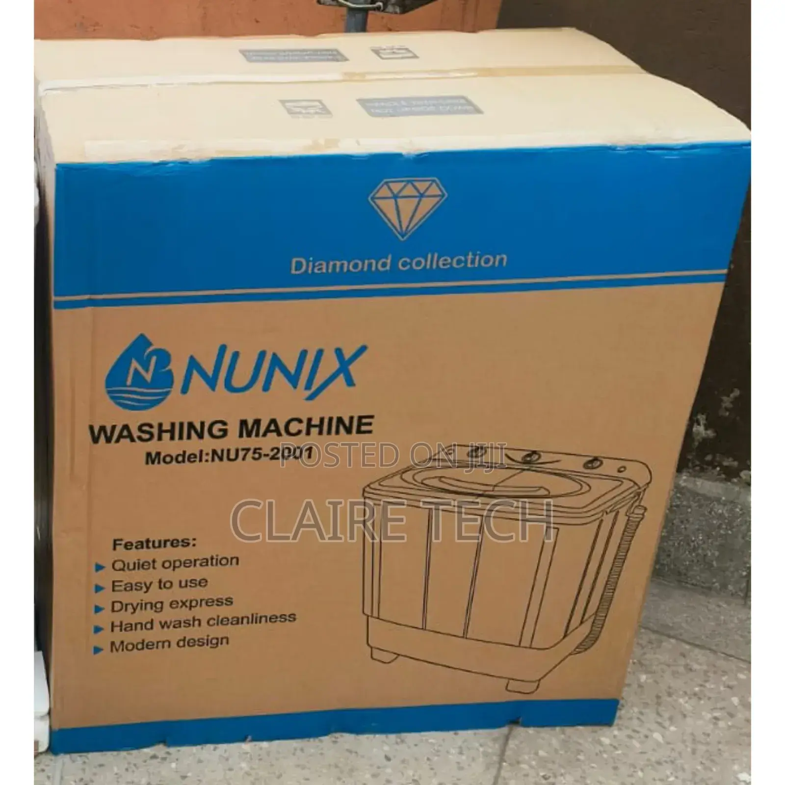 Nunix 7.5kgs Twin Tub Washing Machine