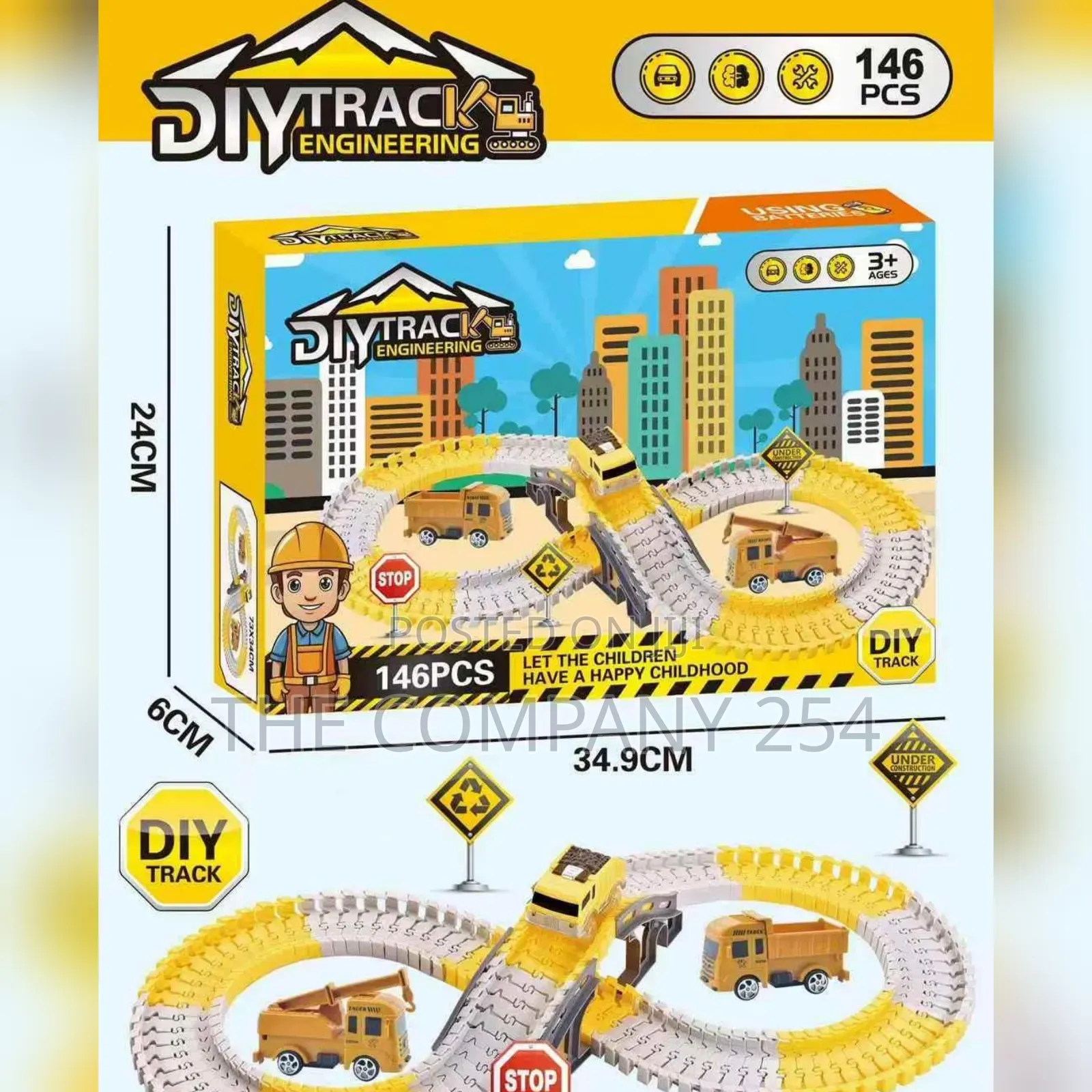 Construction Race Tracks for Kids Boys Girls