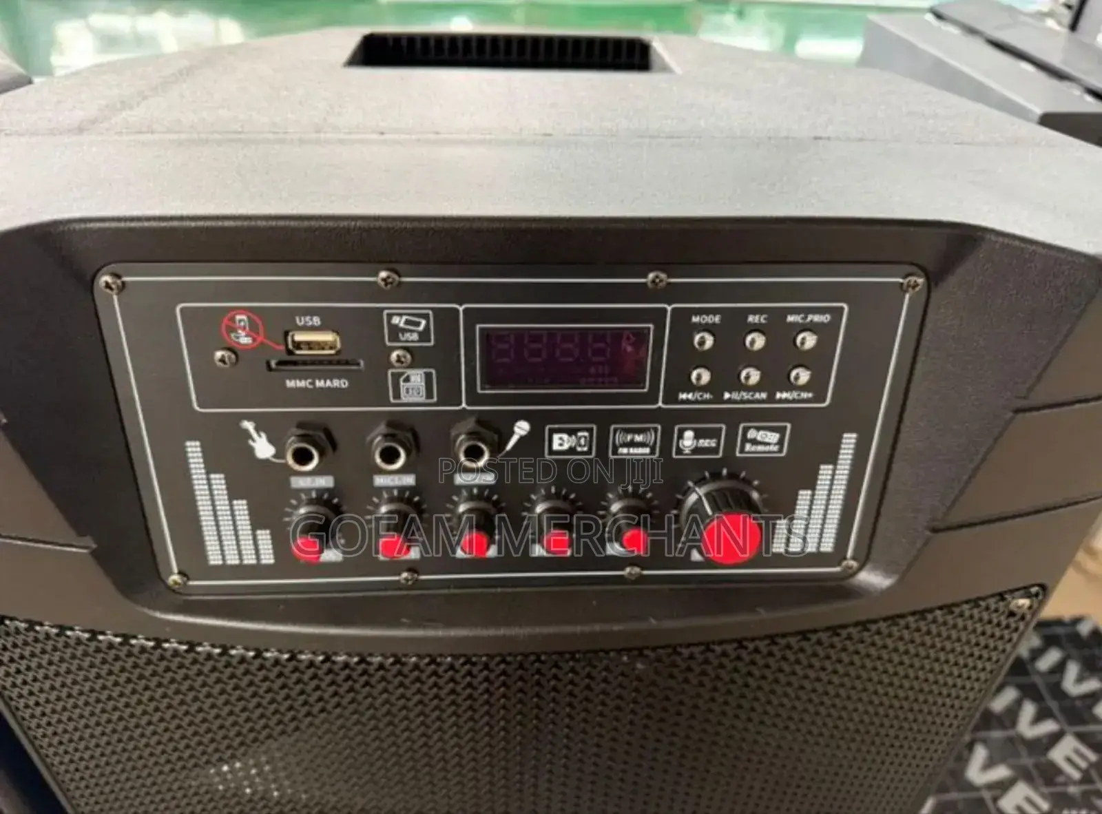 15-Inch Rechargeable Speaker With Led Display Wireless Microphones