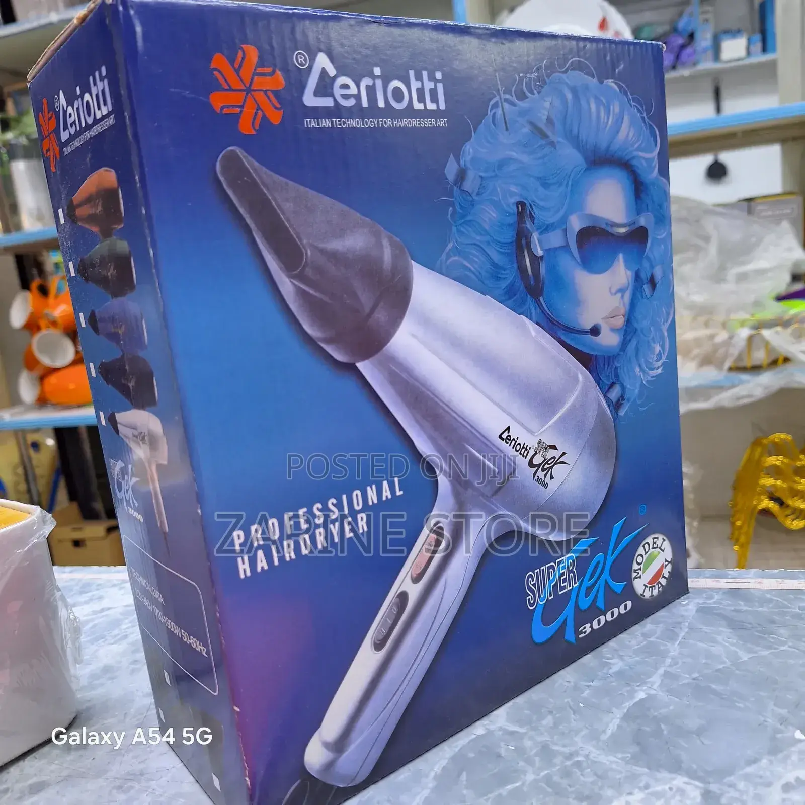 Zeriotti Gek Professional Hairdryer Hair Blowdry Italian Made