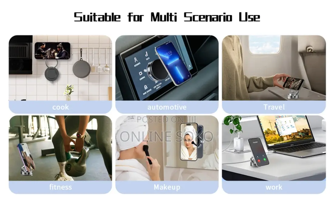 360° Adjustable Vacuum Absorption Magnetic Bracket Phone Holder