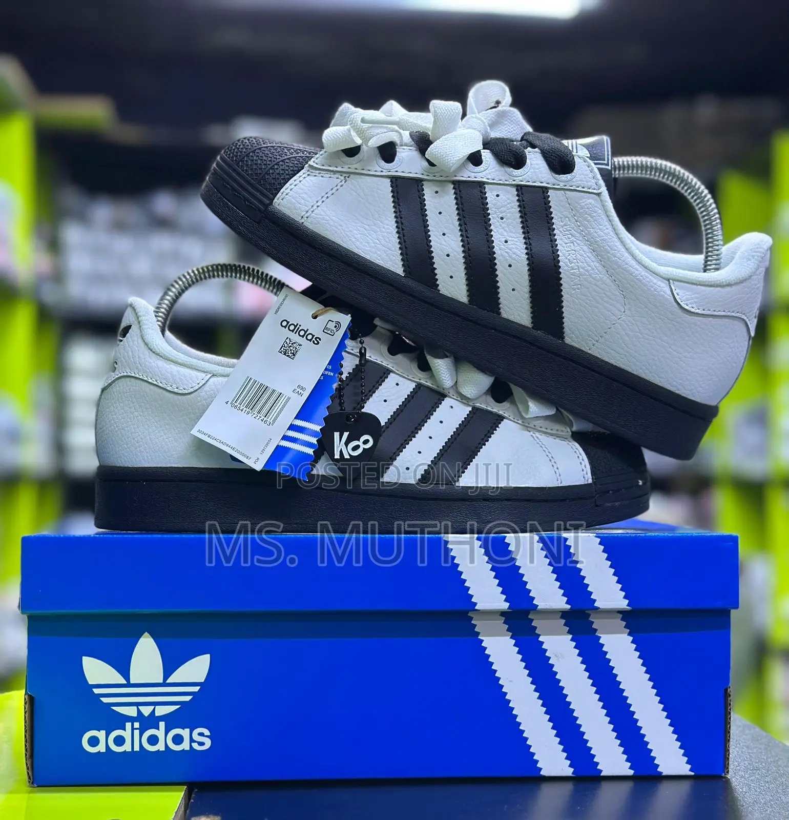 Giay Adidas Superstar 2 Blanc Noir Size 36-45