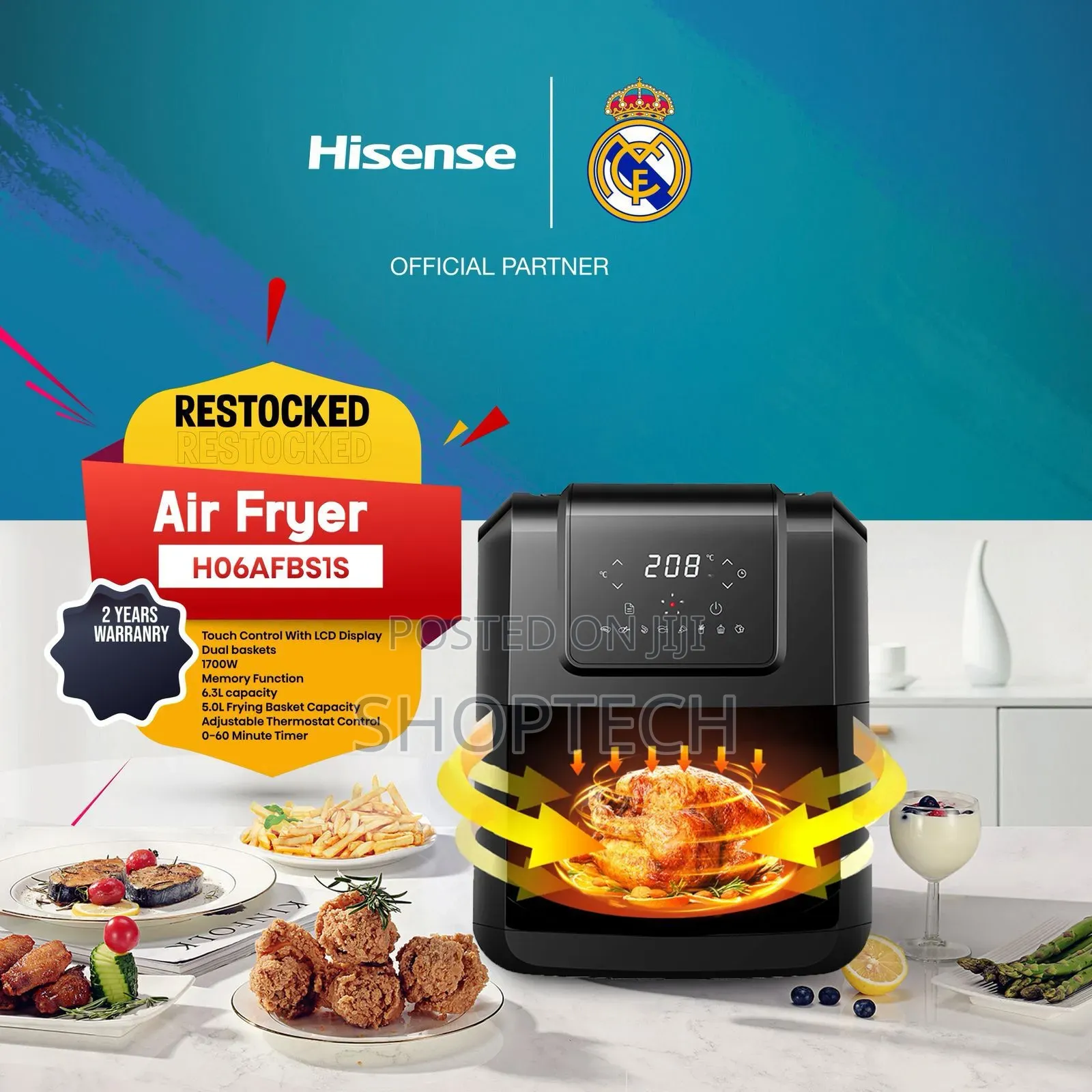 6.3 Litres Hisense Airfryer