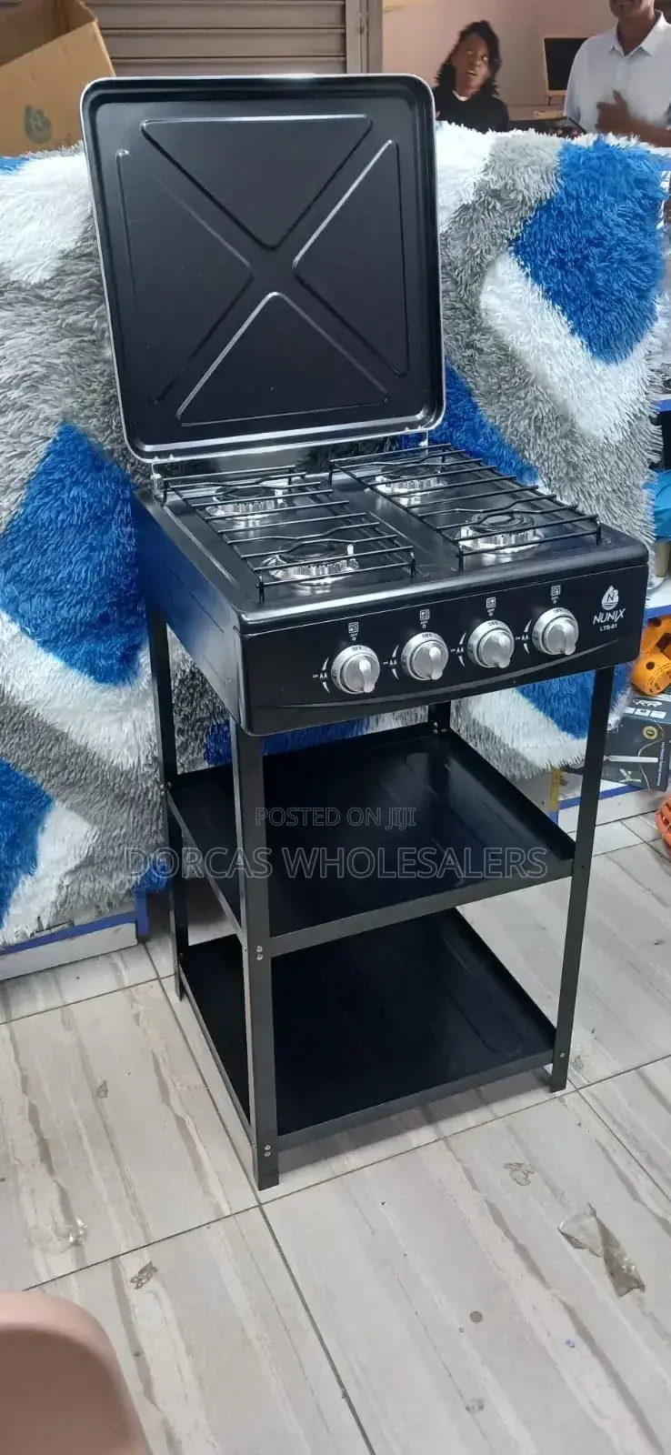 Nunix 4 Gas Burner With Shelves