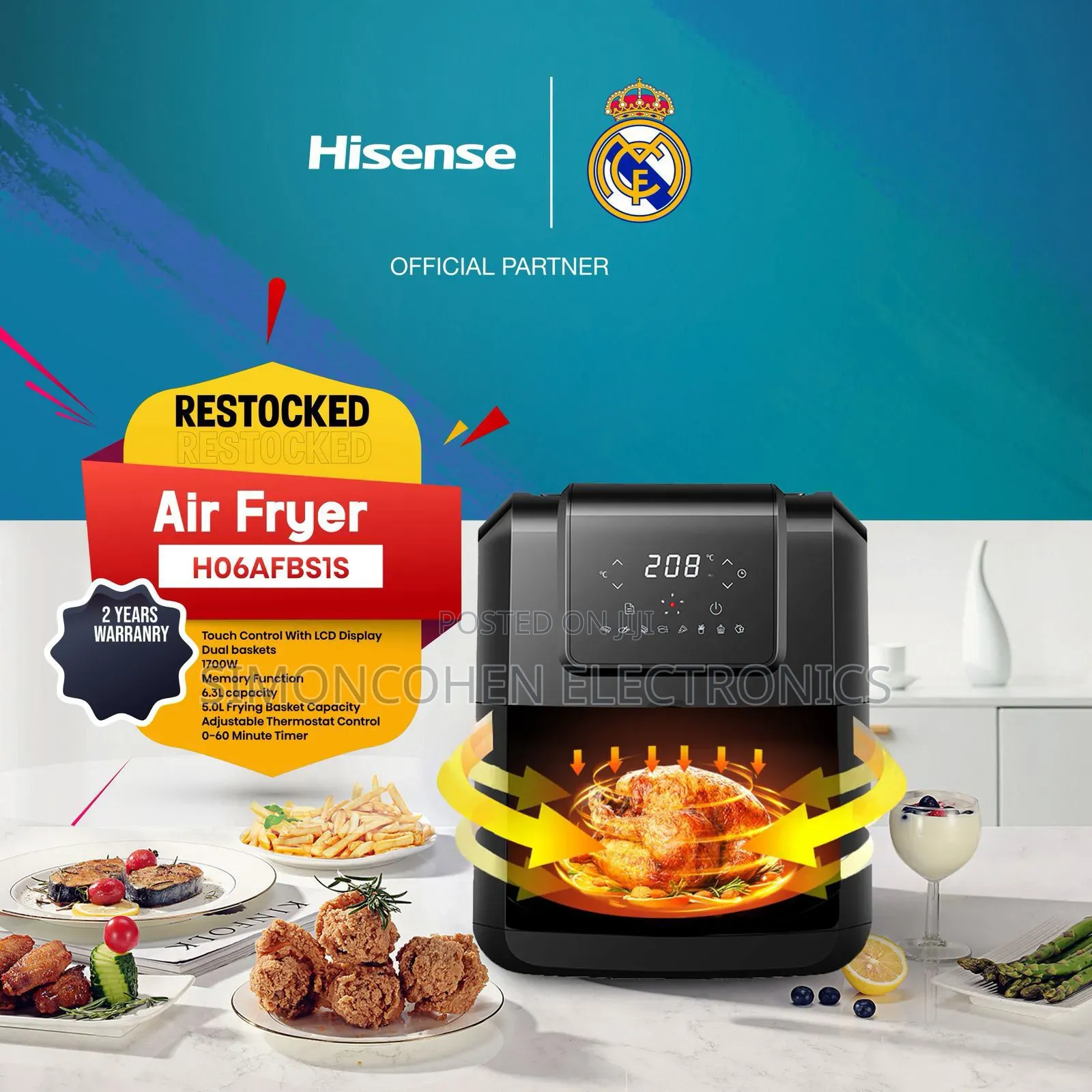 Hisense 6.3l Air Fryer