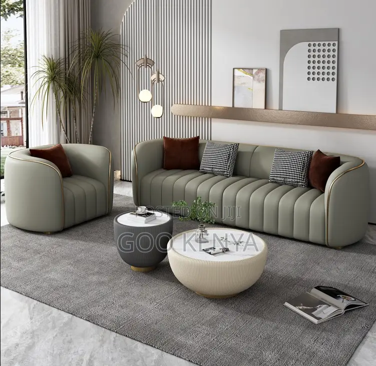 Home Sofa; 3-Seater Fabric Upholstery Living Room Couch