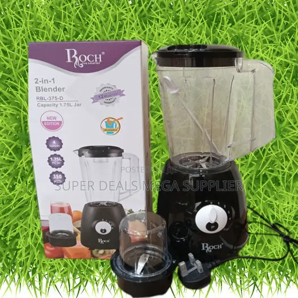 Roch 2 in 1 Blender With Stainless Steel Blades for Fast Blending