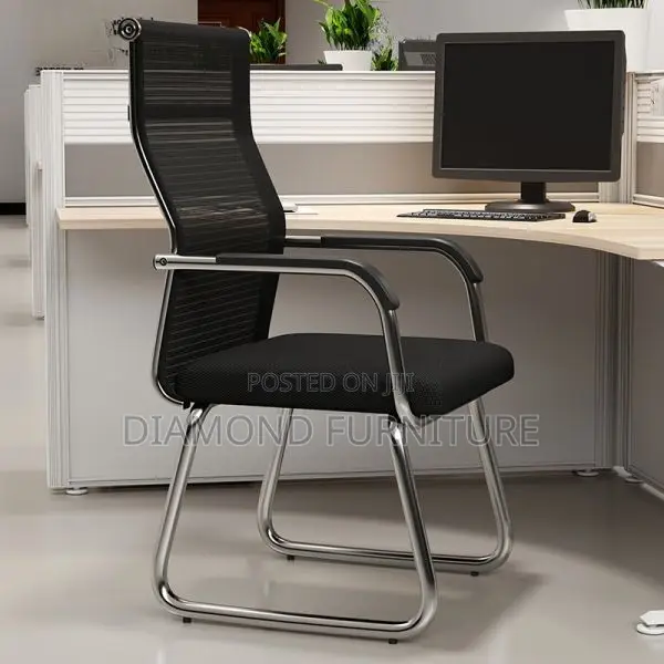 Office Furniture; Comfortable Mesh Office Visitors Guest {Seat Chair}