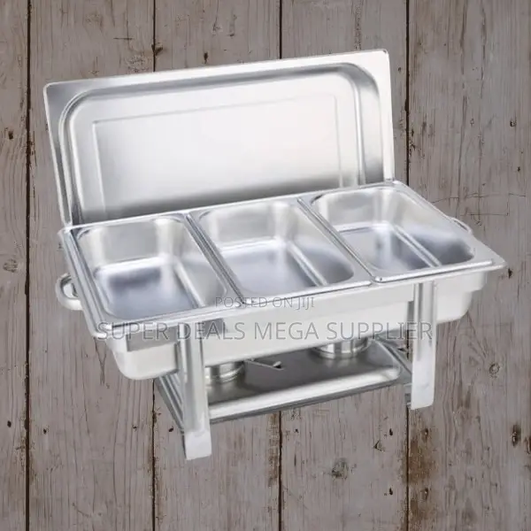 Stainless Steel Triple Tray Chafing Dish Buffet Catering Warmer